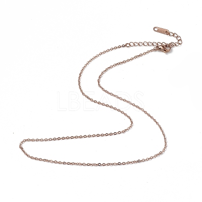 Ion Plating(IP) 304 Stainless Steel Cable Chain Necklace for Men Women NJEW-K245-014C-1