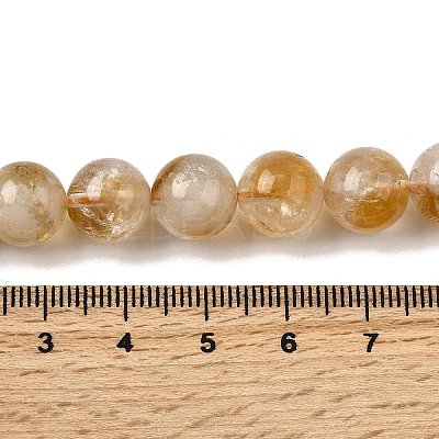 Heated Natural Citrine Beads Strands G-D323-A01-10mm-B-1