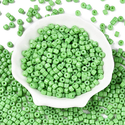 Opaque Baking Paint Glass Seed Beads SEED-T008-02Q-1