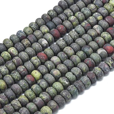 Natural Dragon Blood Beads Strands G-P575-A14-6x4mm-1