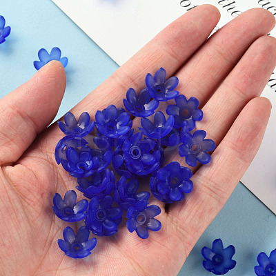 Frosted Acrylic Bead Caps MACR-S371-07A-751-1