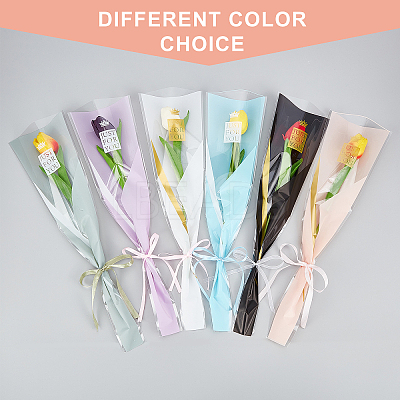 120Pcs 6 Colors OPP Gift Bags ABAG-NB0001-34-1