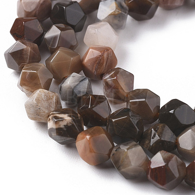 Natural Petrified Wood Beads Strands G-F668-02-6mm-1