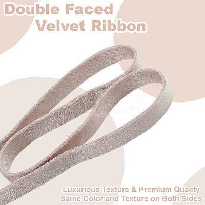 3 Rolls Double-sided Velvet Ribbon OCOR-DR0001-08B-1