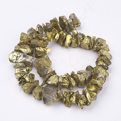 Electroplated Natural Quartz Crystal Bead Strands X-G-F336-06F-1