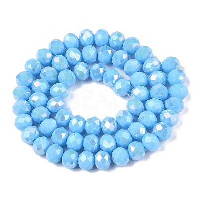 Electroplate Glass Beads Strands LS-EGLA-A044-P8mm-B08-1