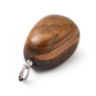 Natural Tiger Eye Pendants G-k302-B19-1