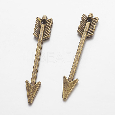 Tibetan Style Zinc Alloy Arrow Pendants LS-TIBEP-M002-102-NR-1