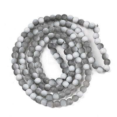 Frosted Crackle Glass Beads X1-GLAA-U001-8mm-M06-1