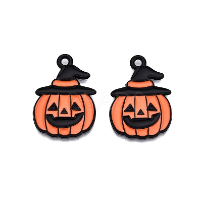 Halloween Theme Spray Painted Alloy Enamel Pendants LS-ENAM-T020-09A-1