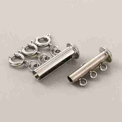 304 Stainless Steel Slide Lock Clasps LS-FIND-WH0034-80P-02-1