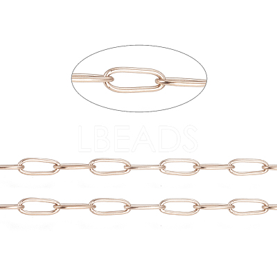 Ion Plating(IP) 304 Stainless Steel Paperclip Chains CHS-F010-01B-RG-1