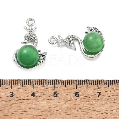 Alloy Rhinestone Pendants FIND-D044-22P-1