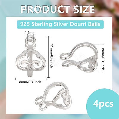 925 Sterling Silver Dount Bails STER-BC0003-29P-1