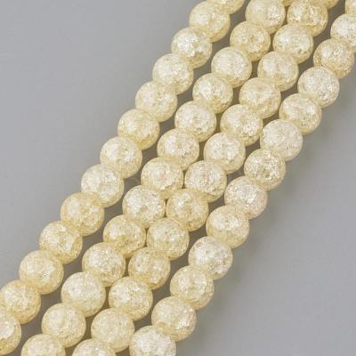 Synthetic Crackle Quartz Beads Strands GLAA-S134-6mm-06-1