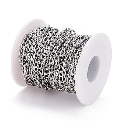 Tarnish Resistant 304 Stainless Steel Figaro Chain CHS-M003-12P-C-1
