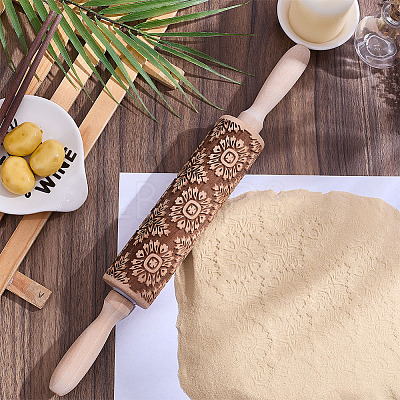 Wooden Rolling Pin AJEW-WH0609-909A-1