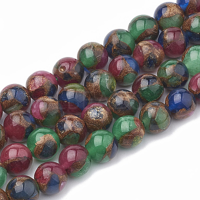 Natural Chalcedony Beads Strands G-S333-8mm-014B-1