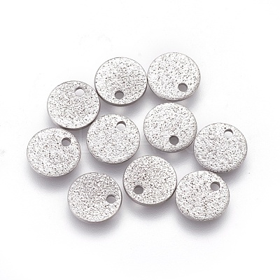 Non-Tarnish 304 Stainless Steel Charms STAS-E455-02P-8mm-1