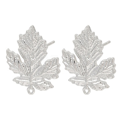 Brass Stud Earring Findings LS-KK-Z099-04P-02-1