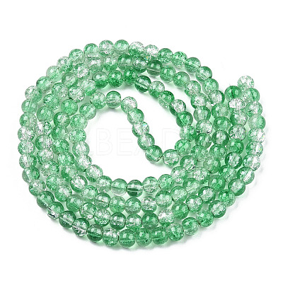 Baking Paint Crackle Glass Bead Strands CCG-S001-4mm-19-1