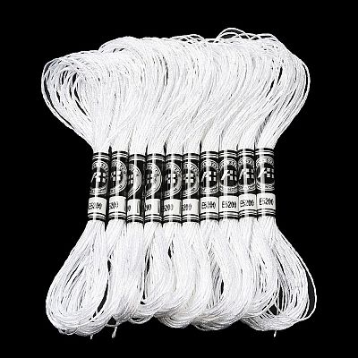10 Skeins 12-Ply Metallic Polyester Embroidery Floss OCOR-Q057-A19-1