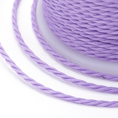 Round Waxed Polyester Cord X-YC-G006-01-1.0mm-11-1