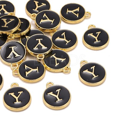 Golden Plated Alloy Charms X-ENAM-S118-02Y-1