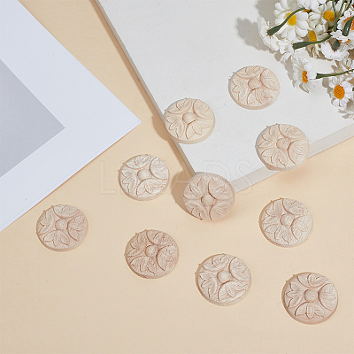 20Pcs Carved Wooden Display Decorations AJEW-ME0002-57-1