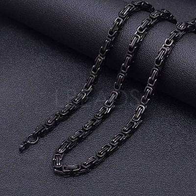 Stainless Steel Byzantine Chains Necklaces for Men FS-WG56795-166-1