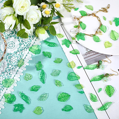 540Pcs 12 Styles Transparent Acrylic Pendants OACR-PA0001-50-1