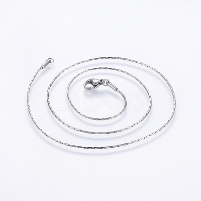 Non-Tarnish 304 Stainless Steel Boston Link Chain Necklaces NJEW-O102-25P-1