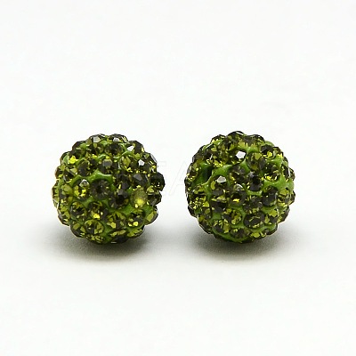 Polymer Clay Rhinestone Beads RB-A053-6mm-09-1