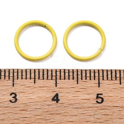 Spray Painted Iron Open Jump Rings IFIN-F149-B13-1