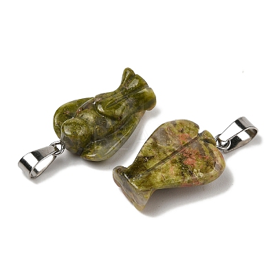 Natural Unakite Pendants G-B127-10P-07-1
