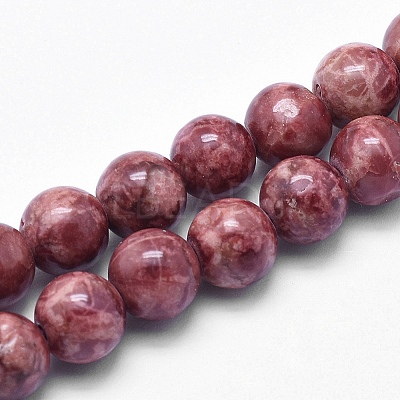 Natural Marble Beads Strands G-K211-6mm-D-1