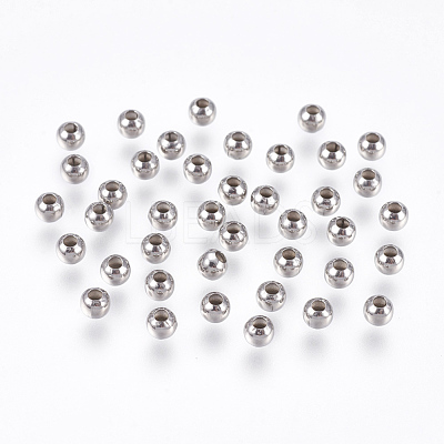 Tarnish Resistant Round 304 Stainless Steel Spacer Beads STAS-I050-06-4mm-1