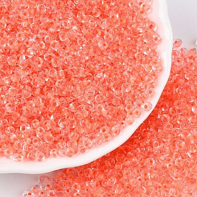 8/0 Inside Colours Transparent Glass Seed Beads X1-SEED-T007-06H-1