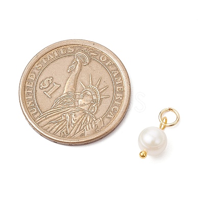 Natural Cultured Freshwater Pearl Two Sides Polished Charms PALLOY-JF04036-01-1