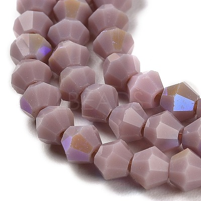 Opaque Solid Color Imitation Jade Glass Beads Strands GLAA-F029-P4mm-D13-1