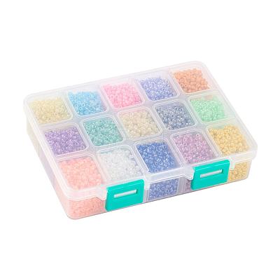15 Colors Glass Seed Beads SEED-JP0007-02-1