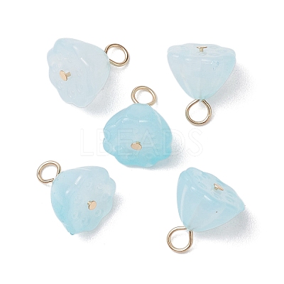 Acrylic Lotus Pendants PALLOY-JF02712-05-1