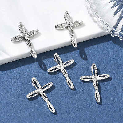 SHEGRACE Brass Clear Cubic Zirconia Pendants XGRQ3K388-566P-1