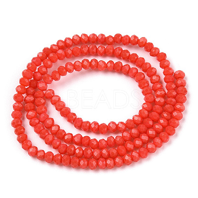 Opaque Solid Color Imitation Jade Glass Beads Strands LS-EGLA-A044-P4mm-D03-1