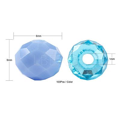 500Pcs 5Colors Electroplate Glass Beads EGLA-LS0001-01A-1