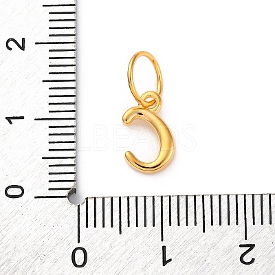 925 Sterling Silver Letter Charms with Jump Rings STER-R008-01G-C-1