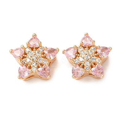Brass Micro Pave Cubic Zirconia Beads CU-CBAEC99-33G-02-1