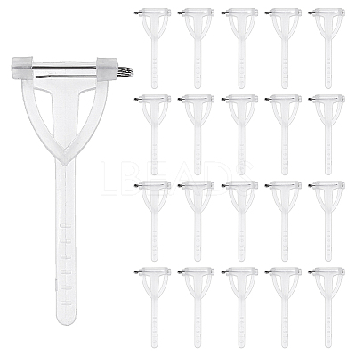 300Pcs Stainless Steel Plastic Brooch Findings KY-MA0001-01-1