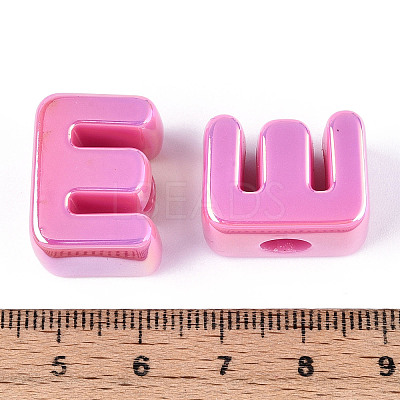 UV Plating Opaque Acrylic Beads PACR-ZX018-04E-1