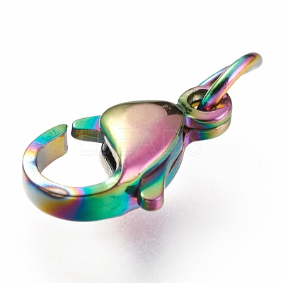 Ion Plating(IP) 304 Stainless Steel Lobster Claw Clasps STAS-G240-01D-C-1
